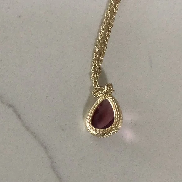 Kendra Scott Kiri Necklace in Gold Amethyst - Picture 6 of 10